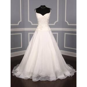 St. Pucchi Justine Z158 Diamond White Aline Sleeveless Wedding Dress Gown 12